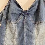 Denim Mini Dress Baby Sweet Loli Babydoll Fit M/L Blue Size M Photo 2