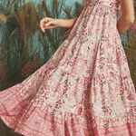 Cara Cara Haley Midi Dress Paisley Border Ivory Size XS Photo 4