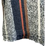 Ann Taylor  Boucle Tweed Fringe Hems Stripe Print S/S Top ‎ NWOT XS Photo 2