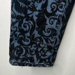 J Brand  Women's Black & Blue Brocad Floral Design Skinny Leg Denim Jeans Size 29 Photo 8