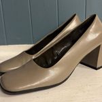 Aerosoles Women’s Size 8 Taupe Tan Square Toe Block Heels Shoes Vintage Y2K Photo 1