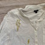 Torrid  Drop Shoulder Button Front Lightning White 3X Shirt Photo 7