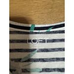 Loft  Floral Short‎ Sleeve Shirt Size XS Ruffle Sleeve Lightweight Casual Outdoor Photo 2