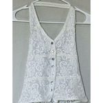 Y2K DE.CØDED White Lace Button Front Tank Top Small Made in USA Fairycore Photo 0