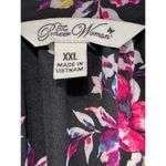 The Pioneer Woman 3/4 Sleeve Blouson Empire Tunic Top Womens Size XXL Semi Sheer Black Photo 5