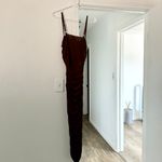 JLUXLABEL Brown Mesh Ruched Maxi Dress Size S Photo 1