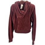 Anthropologie NWT  Daily Practice brown velour hoodie sz L Photo 6