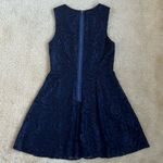Ali Ra Navy Blue Lace Overlay Silk Sleeveless Dress in Womens Size 8 Photo 1