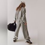 NWT Free People Movement All Star Buti Logo Pullover In Heather Grey/White Combo Gray Size M Photo 2