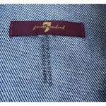 7 For All Mankind  Classic Jean Jacket Button Front Pockets Medium Blue Womens Si Photo 11