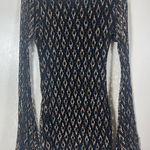 Symphony Elegant Black and Brown knit Patterned Dress Photo 0