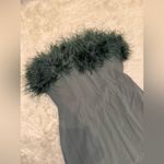 House Of CB NWOT  Juliene Feather Strapless Eucalyptus Green Maxi Dress sz XL Photo 3