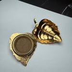 Avon Gold Tone Leaf Faux Pearl Locket Solid Perfume Holder Brooch Pin Photo 8