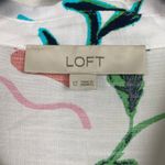 Loft  White Colorful Graffiti Tropical Rhythm Godet Shirt Dress Sz.12 Photo 6