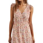 Rails  Constantine Multi Wildflower Floral Dress V Neck Smocked Tie Shoulders M Photo 9