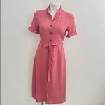 Monteau  Dusty Rose Midi Dress with Button Detail Photo 3