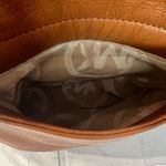 Michael Kors Leather Hobo Handbag Shoulder Bag Gold Plated Hardware Fulton Brown Photo 15