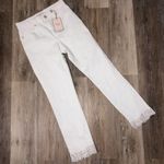 Ted Baker London Lillya Appliqué Hem Classic White Skinny Jeans Size 26 NWT Photo 3