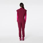 FIGS Rafaela Cargo ScrubJumpsuit in Deep Cranberry, Size X-Small Photo 8