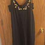 Jack by BB Dakota -  jumpsuit black with embroidered flowers size large Photo 1