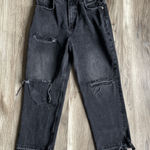 Free People We the‎ Free Maggie Straight Jeans  Sz 29 Black Distressed Ankle Photo 0