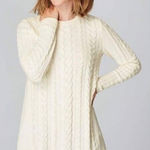 J.Jill Off White Cable Knit Tunic Sweater XL Pullover Oversized Soft Cozy Knit Photo 0