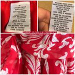 Julian Taylor   RED 1990'S FOLIATE PRINT CHIFFON SKIRT W/RED BLAZER SET (14) Photo 9