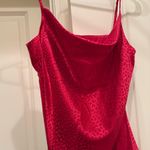 Glam  Red Spotted Cowl Neck Tank Photo 0