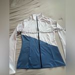 SheIn 2pcs Breathable Colorblock Fitness Yoga Suit Tracksuit Gym Set Mock Neck Jacket Photo 5