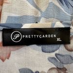 Pretty Garden Tie V-Neck Long Sleeves Floral Blouse Top, Size XL Photo 8