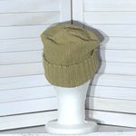 Vintage 70s 80s Knitted Cotton Visor Hat Taupe Tan OS Photo 3