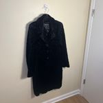 1 Madison  Faux Fur Longline Coat Size Medium Black Soft Photo 3
