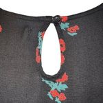 Urban Outfitters STARING AT STARS Black Floral Embroidered Yoke Dress EUC Small Photo 8