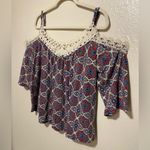 Bohemian Lace Cold Shoulder | Off Shoulder Top Red Size L Photo 1