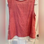 Orange Double Layer Cotton Linen Thin sleeveless top 4 Red Photo 1