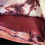 Fresh Twist Red Pink Burgundy Tree Print Silk Skirt Size 16 Photo 5