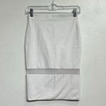 ZARA White Sheer Panel Midi Pencil Skirt Sz S Photo 0