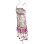 Anthropologie Chaudry Raga Madi Dress Floral Spring Print Beaded Medium Purple Photo 3