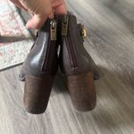 Isola  Dark Brown Ankle Booties with Gold Buckle Leather Boots Photo 5