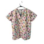 Wear For Care Women's Pink Scrub Top Size L Photo 2