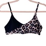 Beachsissi NWOT  Padded Animal Print & Black Bikini Top Medium Photo 0
