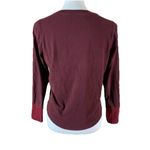 Universal Standard  Burgundy Long Sleeve Cotton Crewneck Basic Layer Petite 2XS Photo 1