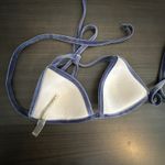 Victoria's Secret NWOT  Bikini Top‎ Velvet Floral Triangle Tropical Swim Small Photo 4