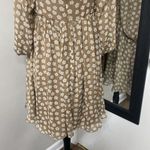 Storia Cottagecore floral Brown Floral Square Neck Dress with puffy sleeve feminine Photo 7