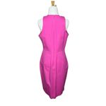 Banana Republic High Neck Sleeveless Hot Pink Shift Dress Size 10 Womens Photo 2