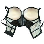 Victoria's Secret Very Sexy Push-Up 36DD Pink Floral Black Lace Corset Bustier Photo 4