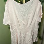 Torrid Peach Blush Short Sleeve Linen Fit and Flare Top NWT Size 00 M/L Photo 9