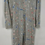 Cozy Gray Pajama Onesie with Winter Design Size M Photo 0