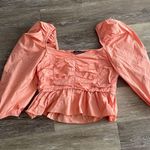 ZARA Pink  Poplin Peplum Top Photo 0