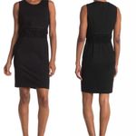 Carmen Marc Valvo Ponte Scoop Neck Dress, Black Size: 10, Fringe Dress NWT Photo 1